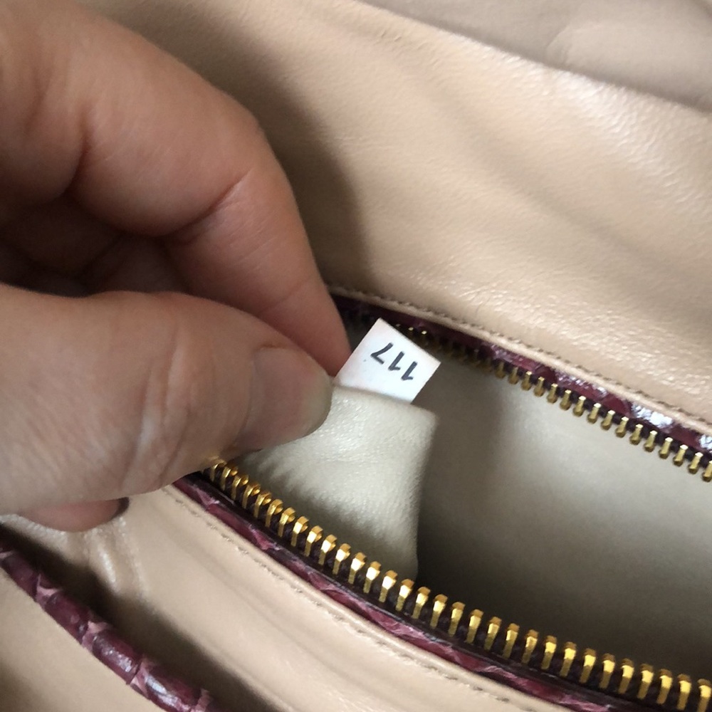 PRADA Purple Snakeskin Bauletto BL0756 Satchel Purse Bag - Picture 14 of 16